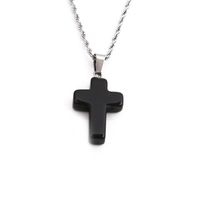 Wholesale New Semi-precious Stones Cross Pendants Stainless Steel Necklaces Nihaojewelry main image 4