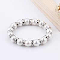European And American Fashion Simple White Turquoise Beaded Bracelet Personality Hipster Women's Elastic String Bracelet Wholesale main image 3