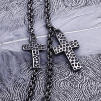 New Stainless Steel Cross Pendent Necklace Bracelet Set Wholesale Nihaojewelry main image 4