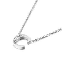 Fashion Letter Titanium Steel Plating 18K Gold Plated Women'S Necklace main image 7