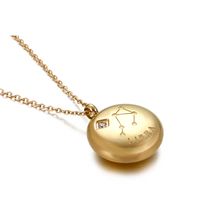 Titanium Steel 18K Gold Plated Plating Constellation Necklace main image 1