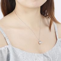 Fashion Shell Pearl Pendant Titanium Steel Necklace Earring Set Wholesale Nihaojewelry main image 6