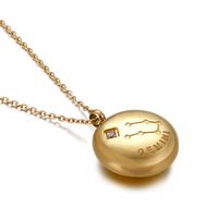 Titanium Steel 18K Gold Plated Plating Constellation Necklace sku image 7