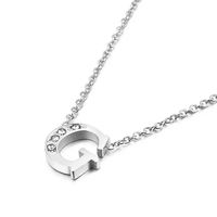 Fashion Letter Titanium Steel Plating 18K Gold Plated Women'S Necklace sku image 7