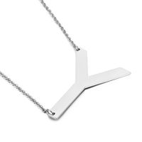 Titanium Steel 18K Gold Plated Fashion Inlaid Gold Letter Necklace sku image 25
