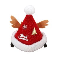 New Barrettes Cute Christmas Hat Plush Bonnet Shengjingpai Dress Up Duckbill Clip Hair Clip Headdress main image 6