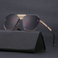 Retro Men's Frameless Trim Square Sunglasses sku image 6