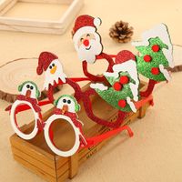 Christmas Sequined Plastic Glasses Frame Wholesale Nihaojewelry main image 1