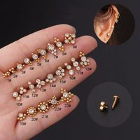 Ear Cartilage Rings & Studs Fashion Geometric 316 Stainless Steel  Plating main image 2