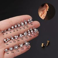 Ear Cartilage Rings & Studs Fashion Geometric 316 Stainless Steel  Plating main image 3