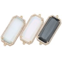 Simple Rectangle Micro-inlaid Zircon Jewelry Accessories Wholesale Nihaojewelry main image 1