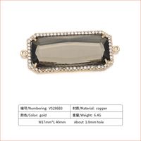 Simple Rectangle Micro-inlaid Zircon Jewelry Accessories Wholesale Nihaojewelry main image 3