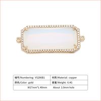 Simple Rectangle Micro-inlaid Zircon Jewelry Accessories Wholesale Nihaojewelry main image 5