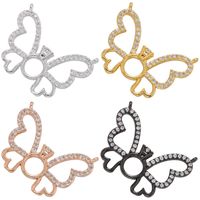 Micro Incrusté De Zircon Creux Papillon Pendentif Bijoux Accessoire En Gros Nihaojewelry main image 1
