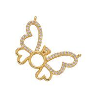 Micro Incrusté De Zircon Creux Papillon Pendentif Bijoux Accessoire En Gros Nihaojewelry main image 4