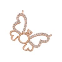 Micro Inlaid Zircon Hollow Butterfly Pendant Jewelry Accessory Wholesale Nihaojewelry main image 5