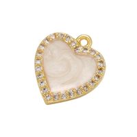 Micro-inlaid Zircon Heart-shaped Oil Drop Copper Pendant Wholesale Nihaojewelry main image 6