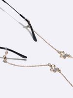 Fashion Butterfly Inlaid Rhinestone Glasses Mask 2-pieces Copper Chain Wholesale Nihaojewelry main image 3