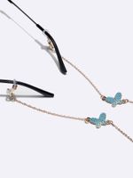 Fashion Butterfly Inlaid Rhinestone Glasses Mask 2-pieces Copper Chain Wholesale Nihaojewelry main image 4
