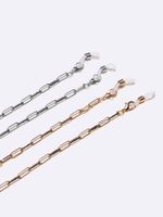 Hot Two-piece Set Eyeglasses Chain Copper Thick Straps Gold Silver Box Glasses Cord Cross-border main image 4