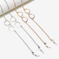Simple Two-piece Glasses-shaped Fine Chain Glasses Copper Chain Wholesale Nihaojewelry main image 3