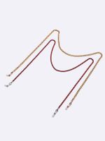 Vintage Two-piece Aluminum Thick Chain Gold Red Glasses Chain Wholesale Nihaojewelry main image 3