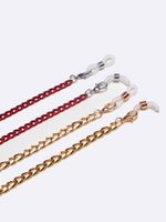 Vintage Two-piece Aluminum Thick Chain Gold Red Glasses Chain Wholesale Nihaojewelry main image 4