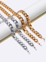 Simple Vintage Gold Silver Thick Chain Aluminum Glasses Mask Chain Wholesale Nihaojewelry main image 2