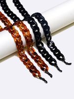 Popular 2-piece Set Eyeglasses Chain Acrylic Black Amber Independent Packaging Glasses Cord main image 4