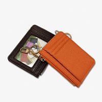 Cross-border New Arrival Korean Style Creative Zipper Coin Purse Men And Women Fashion Color Contrast Card Holder Multiple Card Slots Key Hook Wallet main image 5