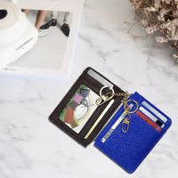 Cross-border New Arrival Korean Style Creative Zipper Coin Purse Men And Women Fashion Color Contrast Card Holder Multiple Card Slots Key Hook Wallet main image 3