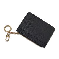Cross-border New Arrival Korean Style Creative Zipper Coin Purse Men And Women Fashion Color Contrast Card Holder Multiple Card Slots Key Hook Wallet main image 2