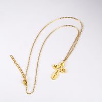 Wholesale Jewelry Hollow Cross Pendant Stainless Steel Necklace Nihaojewelry main image 4