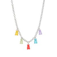 Cute Cartoon Transparent Bear Pendant Necklace Wholesale Nihaojewelry main image 6