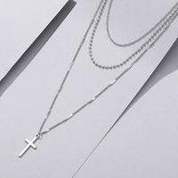 Fashion Cross Alloy Multilayer Necklace Wholesale Jewelry Nihaojewelry main image 1