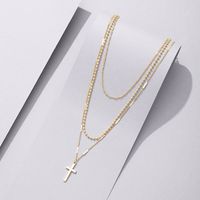 Fashion Cross Alloy Multilayer Necklace Wholesale Jewelry Nihaojewelry main image 3