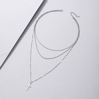 Fashion Cross Alloy Multilayer Necklace Wholesale Jewelry Nihaojewelry main image 4