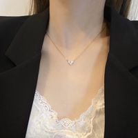 Simple Fashion In Europe And America Loving Heart Zircon Titanium Steel Necklace Niche Ins Style Temperament Clavicle Chain Internet Celebrity Light Luxury Pendant main image 3