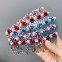 Fashion Diamond-studded Pearl Bow Hair Comb Wholesale Nihaojewelry main image 6