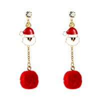 Weihnachtsserie Santa Hair Ball Pinguin Elch Anhänger Ohrringe Großhandel Nihaojewelry main image 6