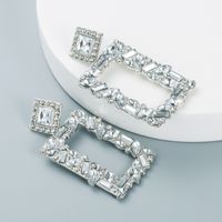 Fashion Geometric Diamond Alloy Artificial Gemstones Earrings main image 5