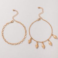 Golden Tassel Shell Conch Golden Anklet 2-piece Set Wholesale Nihaojewelry main image 1