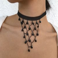 Fashion Lace Imitation Crystal Tassel Necklace Wholesale Nihaojewelry main image 4