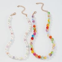 Retro Imitation Pearl Color Resin Beads Multi-layer Necklace Wholesale Nihaojewelry main image 4