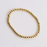 New Korean Copper Plated Real Gold Elastic Round Beads Bracelet Wholesale Nihaojewelry main image 6