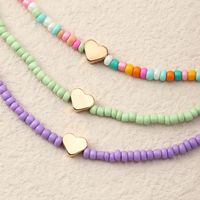 Wholesale Jewelry Colorful Beaded Heart Necklace Set Nihaojewelry main image 4