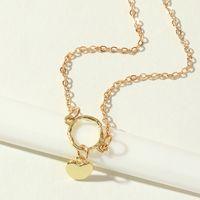 Wholesale Jewelry Heart Pendant O-shaped Buckle Necklace Nihaojewelry main image 3