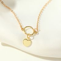 Wholesale Jewelry Heart Pendant O-shaped Buckle Necklace Nihaojewelry main image 4