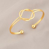 Bracelet En Alliage Réglable Ouvert Simple Noué À La Mode En Gros Nihaojewelry main image 4