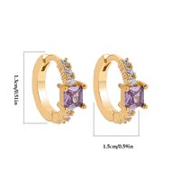 Fashion C Shape Plating Alloy Artificial Gemstones Earrings main image 5